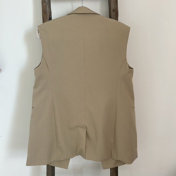 Banana Republic Wool In Italy Beige Oversized Blazer Vest/Sz:XS/NWOT - Picture 11 of 15